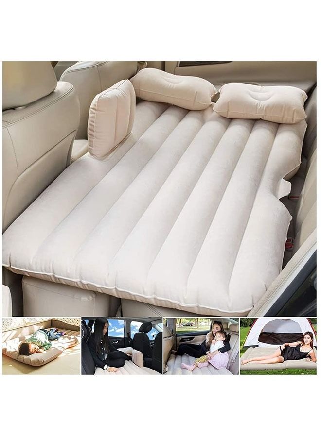 Car Travel Bed 138*90*45Cm SUV Air Mattresses Car Inflatable Travel Bed for Adjustable Sleeping Pad Airbed Seat Cover Cushion Flocking Cloth with Pump - Image 1