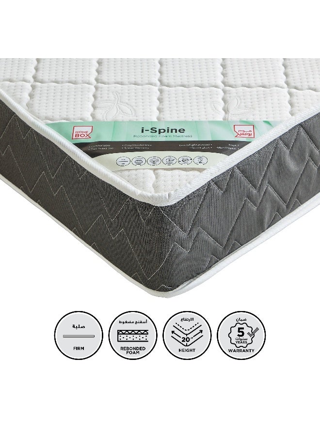 Home Box iNew Spine Support Firm Rebonded Foam King Mattress - 180x200x20 cm - Image 1