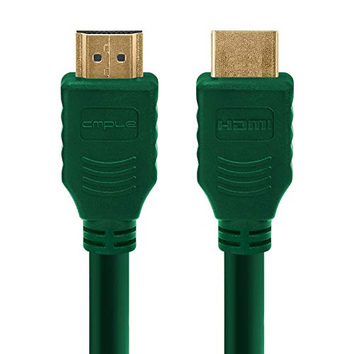 Cmple-Ultra HD 4K High Speed 18Gbps HDMI Cable with Ethernet, Offers 4K (2160p) @ 60Hz, HDMI 2.0 Ready – 10 Feet Green - Image 1