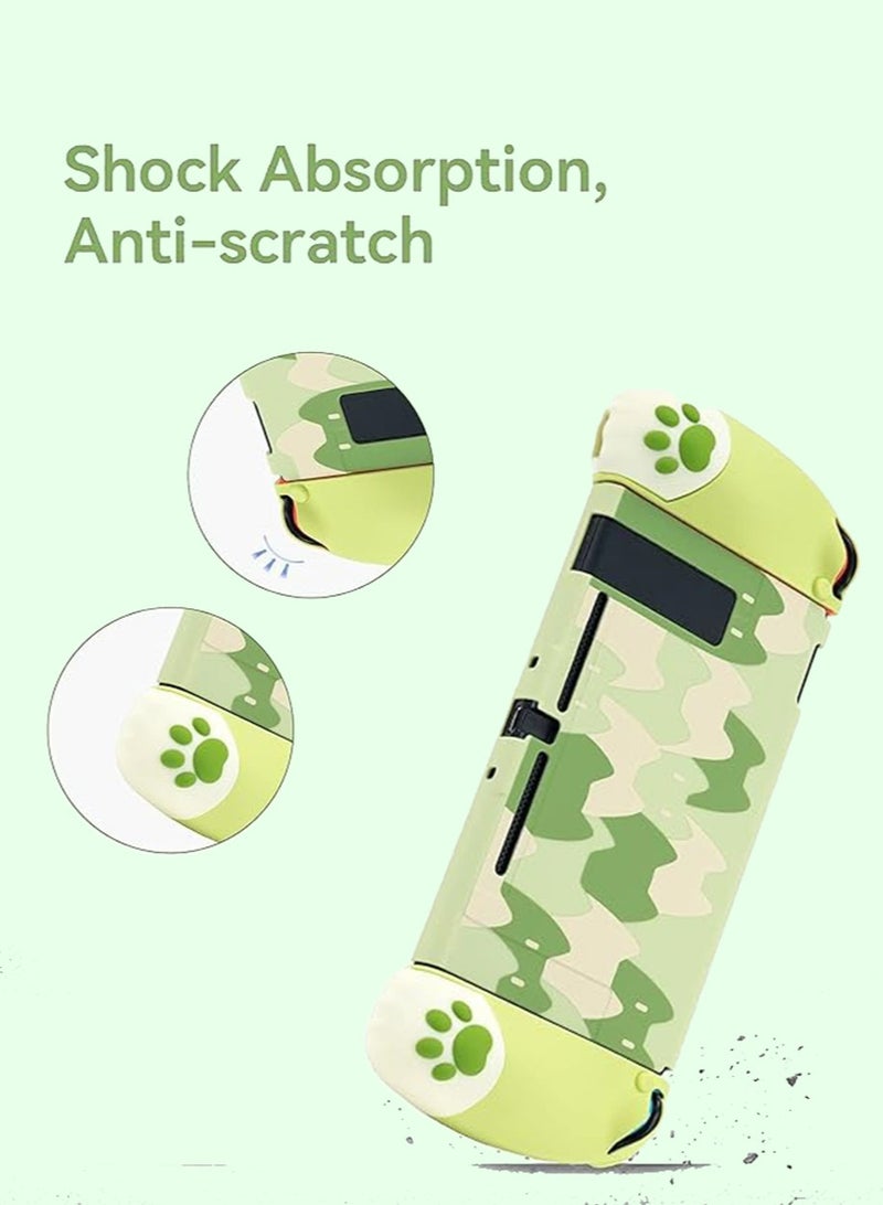 حافظة واقية من السيليكون الناعم متوافقة مع وحدة تحكم نينتندو سويتش وجوي كون - حافظة نحيفة ممتصة للصدمات ومضادة للخدش مع تصميم مريح للتبديل - أخضر - Image 2