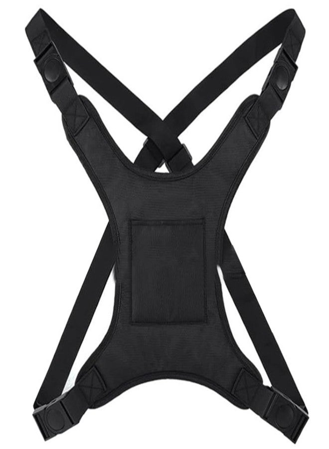 Varku Wheelchair Seatbelt with Cross Design, Safety Belt for Elderly Walking and Permobil Wheelchair Accessories, Adjustable 33.46 in to 59.06 in, Breathable Oxford and Nylon Strap, Easy Installation - Image 1