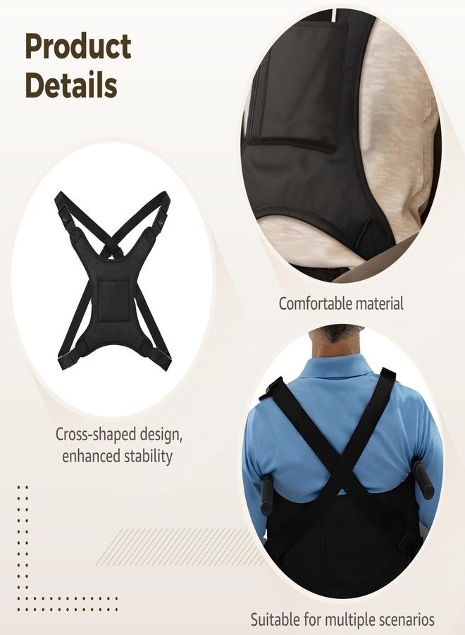 Varku Wheelchair Seatbelt with Cross Design, Safety Belt for Elderly Walking and Permobil Wheelchair Accessories, Adjustable 33.46 in to 59.06 in, Breathable Oxford and Nylon Strap, Easy Installation - Image 3