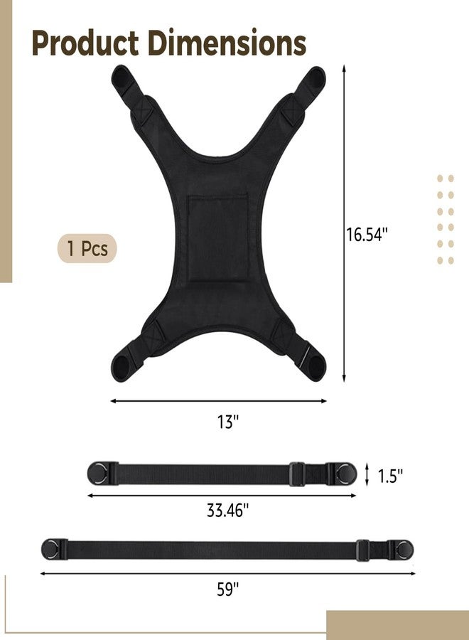Varku Wheelchair Seatbelt with Cross Design, Safety Belt for Elderly Walking and Permobil Wheelchair Accessories, Adjustable 33.46 in to 59.06 in, Breathable Oxford and Nylon Strap, Easy Installation - Image 4