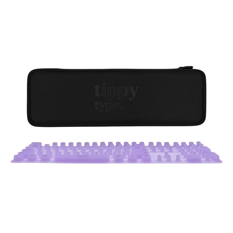 TIPPY TYPE Raised Keyboard Cover for Long Nails â€“ Fits Logitech MX Keys S Full-Size Keyboard - Silicone - The Original - Comfortable Typing, Quiet, Nail Protection (Violet Haze) - Image 1