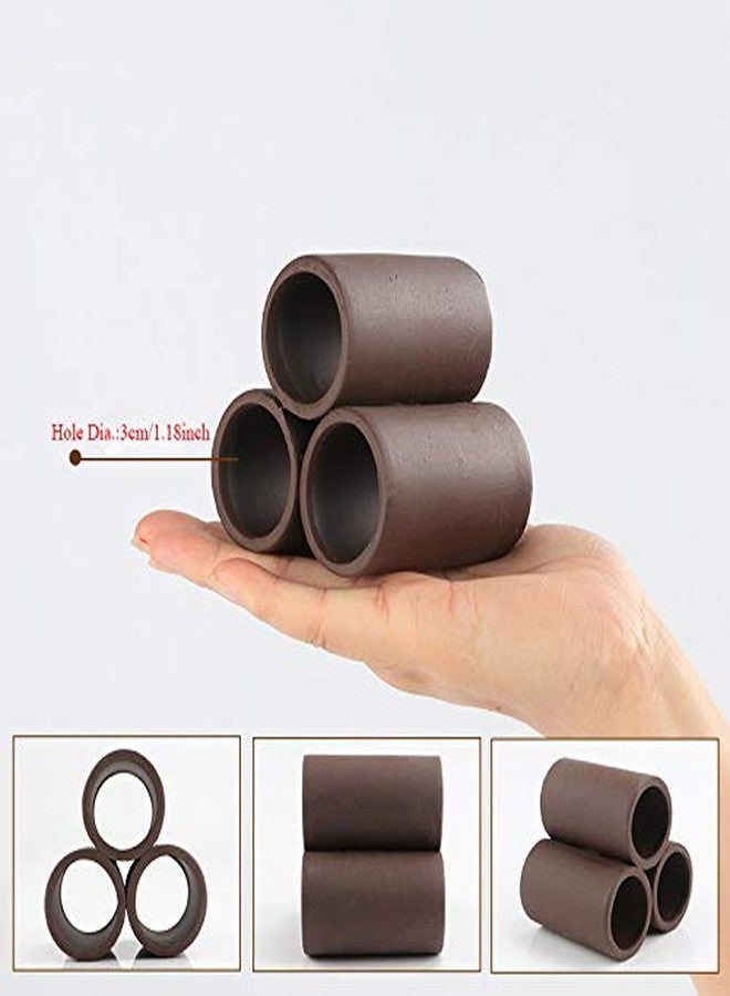 Norgail Handmade Brown Ceramic Shelters - Shrimp Habitat, Breeding Tube, Hiding cave - Hideaway Pipes Reduce Stress, Encourage spawning - Decorative Aquarium Accessories 1PCS (Large) - Image 2