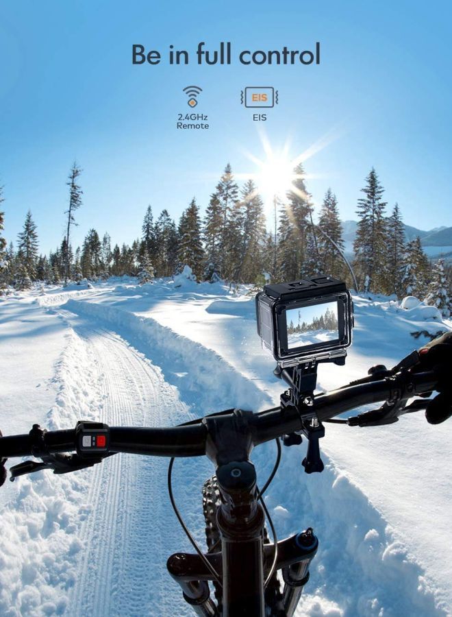 APEMAN A79 Action Camera 4K 20MP WiFi External Microphone 2.4G Remote Control Underwater Waterproof 40M Sports Vlog Webcam Camcorder with 2 Rechargeable Batteries and Accessories Kits - Image 5