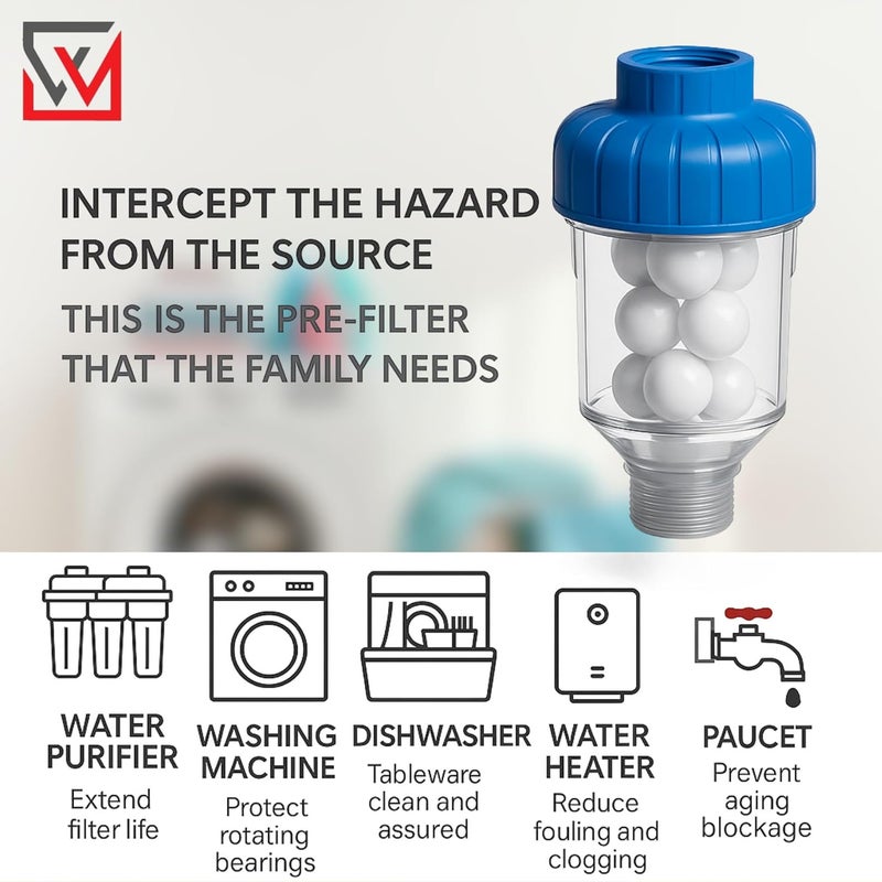 Winmax Hard Water Filter for Washing Machine – Limescale, Chlorine & Impurity Removal | Water Softener for Front & Top Load Washing Machines | Protects Drum & Clothes | Blue | 1 Pc - Image 4