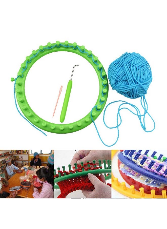 Vidillo Knitter Looms Set With Tool Marker Kit,6 Size Plastic Round Long Knitting Looms Set,Scraf Hat Maker Craft Knit Loom Tools Kit,Knitting Needle And Hook For Knitting Hat,Bags,Scarf Shawl Sweater Sock - Image 4