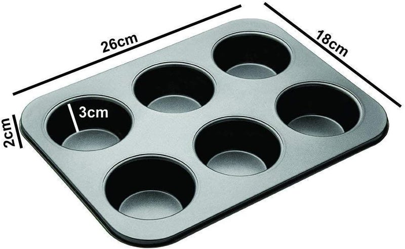 Xacton Cake Baking and Decoration Tools | Combo of 6 Slot Muffin Tray with Square Shape Cake Mould with Bread Loaf Pan | Can be Used Microwave Oven OTG, Cooker | Bakeware Combo - (Combo 4) Batch consistent craftsmanship - Image 4