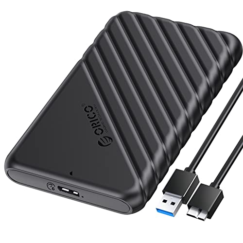 ORICO 2.5 inch External Hard Drive Enclosure USB 3.0 to SATA III for 7mm and 9.5mm SATA HDD SSD Tool Free [UASP Supported] Black (25PW1-U3) - Image 1