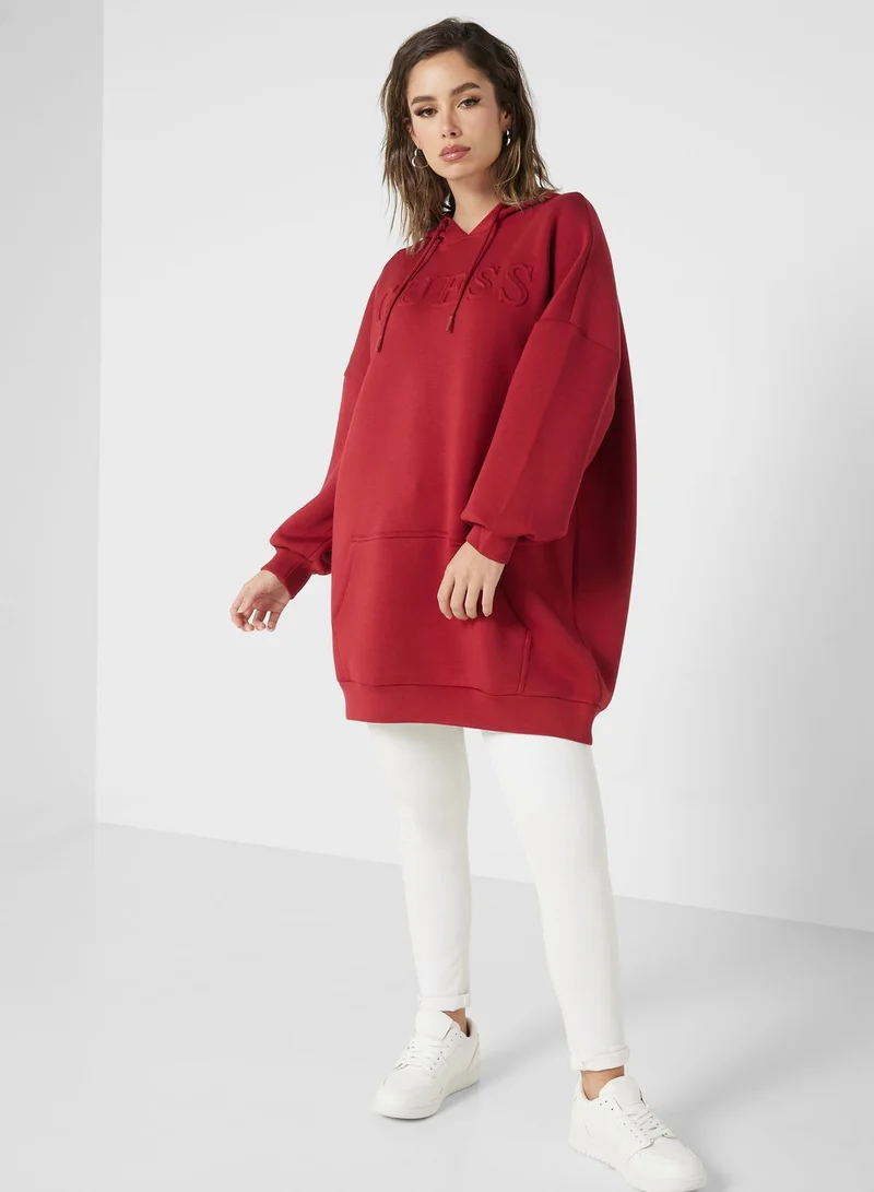 GUESS Logo Pocket Detail Hoodie