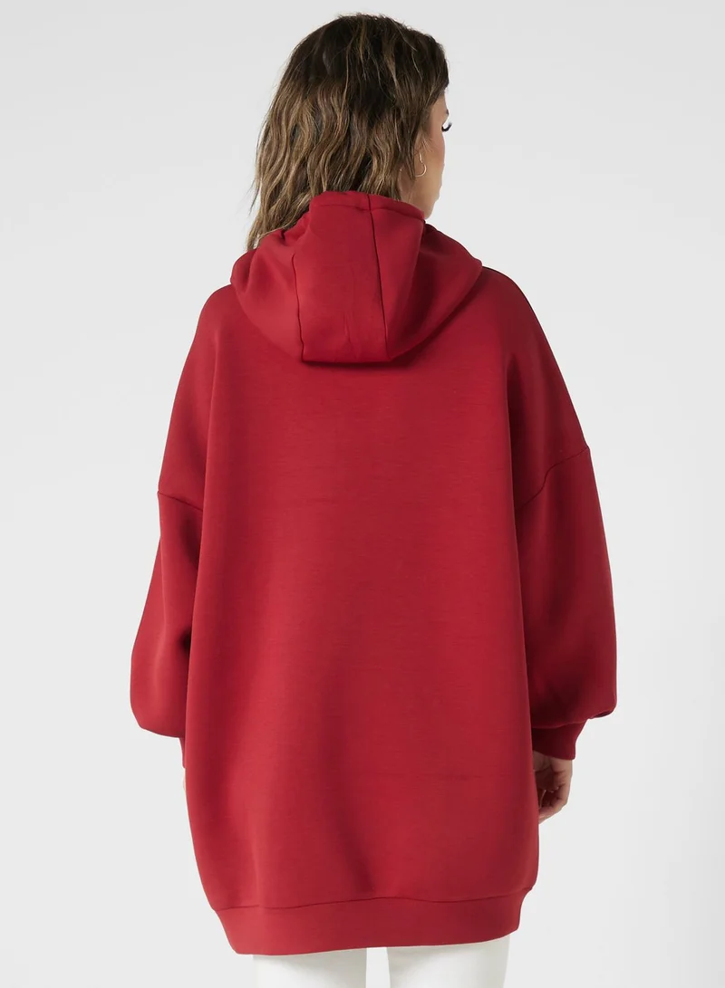 GUESS Logo Pocket Detail Hoodie