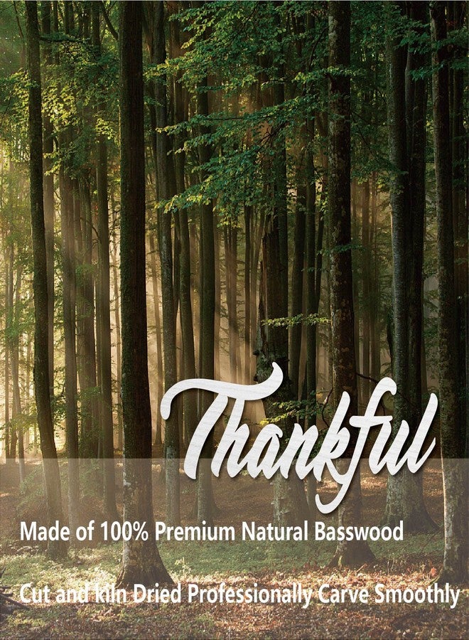 لوحة خشبية من CREATCABIN تحمل عبارة "ممتن" لتزيين الجدران، مصنوعة من الخشب، مقطوعة بالليزر، حروف غير مكتملة، كلمات، ديكور منزلي يمكنك صنعه بنفسك، مناسبة للمنزل، الشقة، المطبخ، الباب الأمامي، الحفلات، ديكور الشرفة، مقاس 11.81 × 4.72 بوصة (أبيض). - Image 4