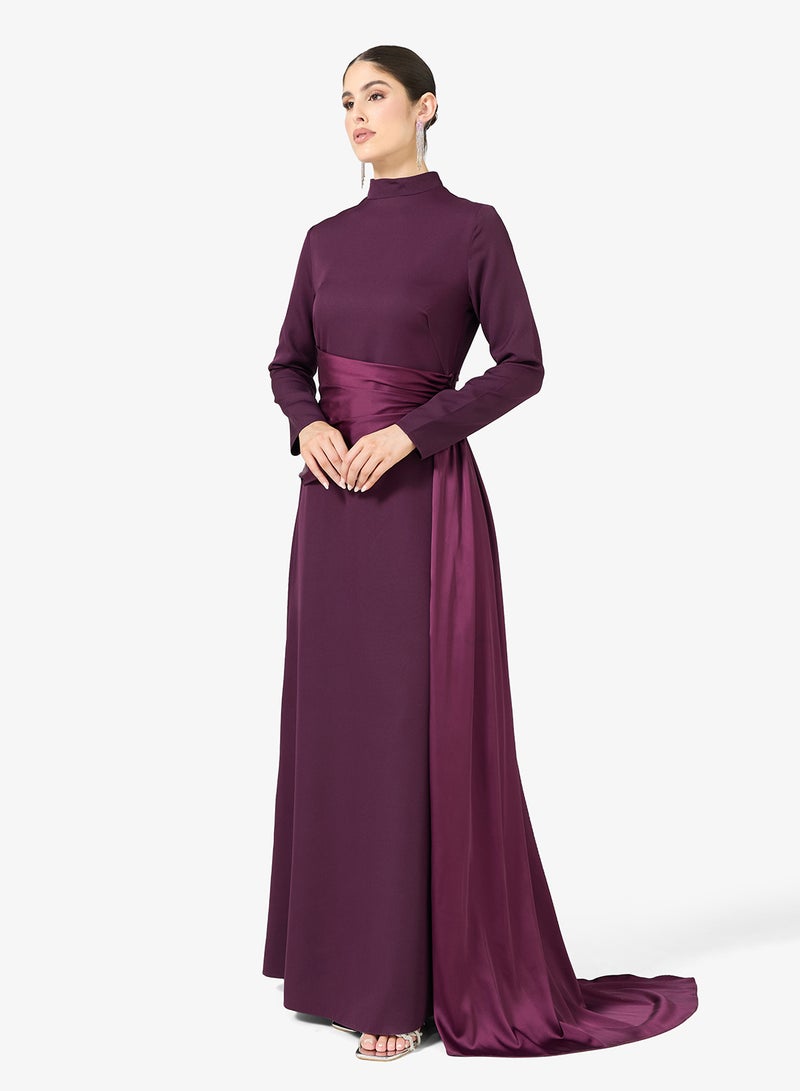 Namshi x Satin Panel Maxi Dress - Image 5