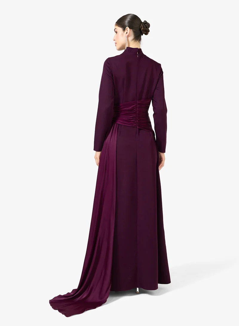 Namshi x Satin Panel Maxi Dress