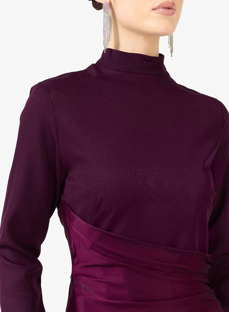 Namshi x Satin Panel Maxi Dress - Image 4