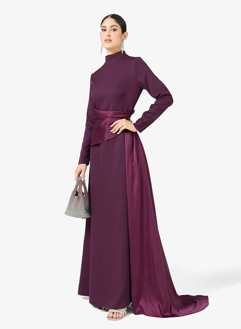 Namshi x Satin Panel Maxi Dress