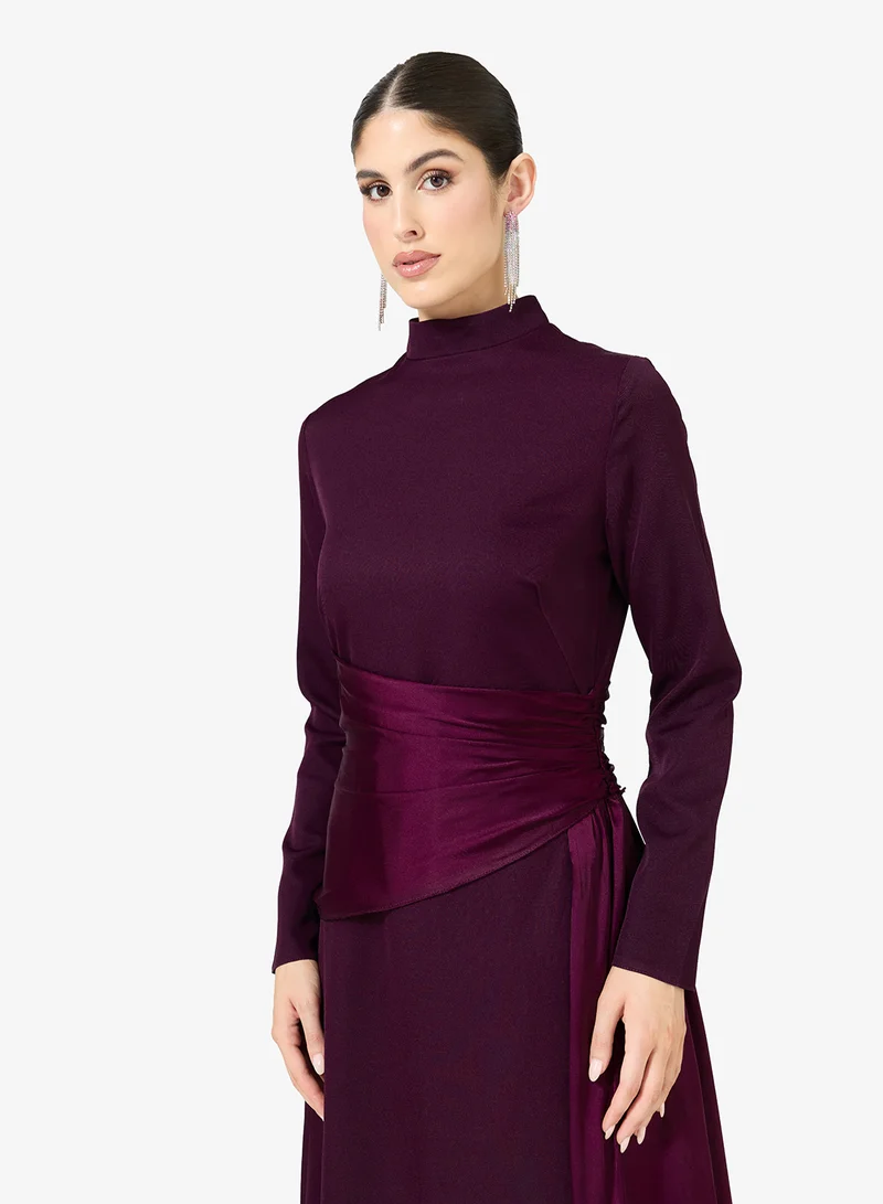 Namshi x  Satin Panel Maxi Dress for Women | Best Price UAE