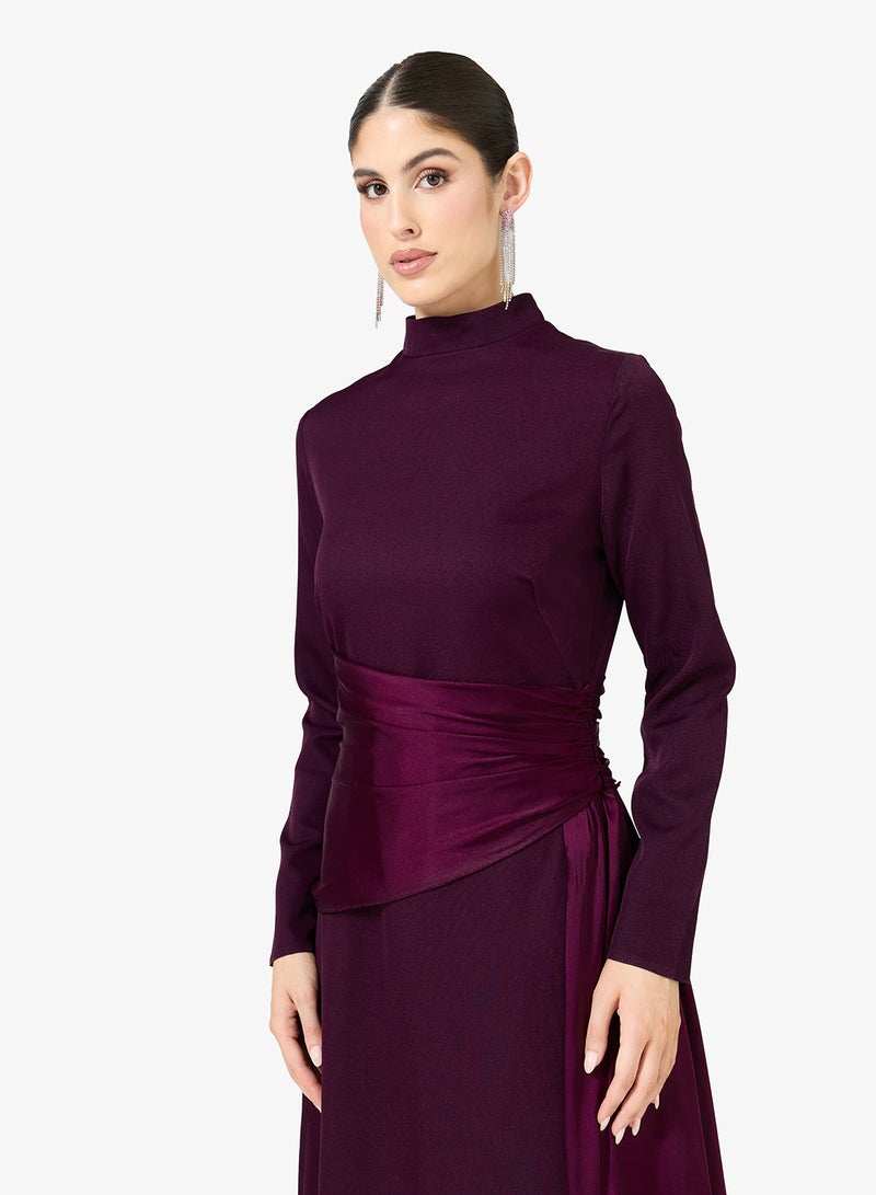 Namshi x Satin Panel Maxi Dress - Image 3