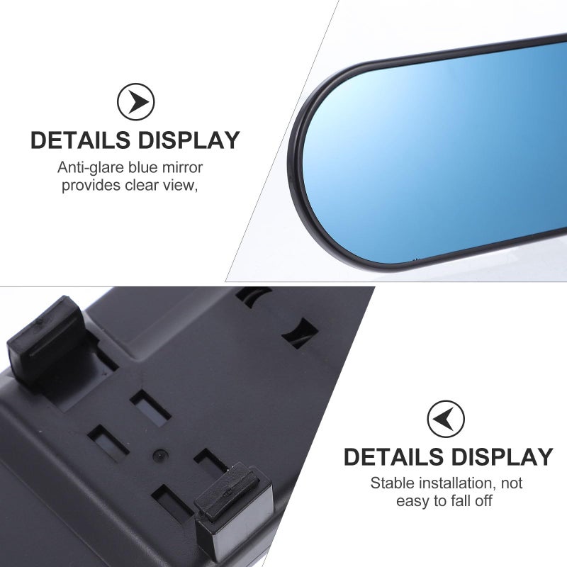 Blue Tint Wide Angle Anti Glare Rearview Mirror for Car Enhanced Driving Safety - Image 4