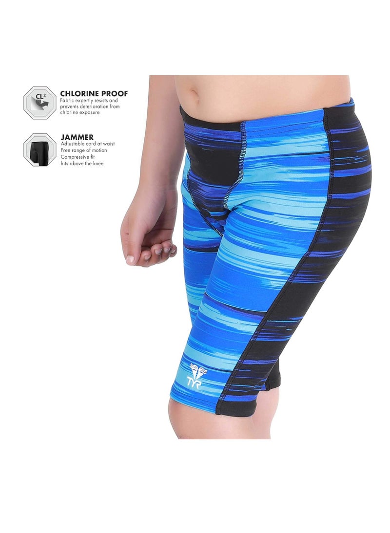 TYR LumenBoysJammer,24(Blue-Black) - Image 4