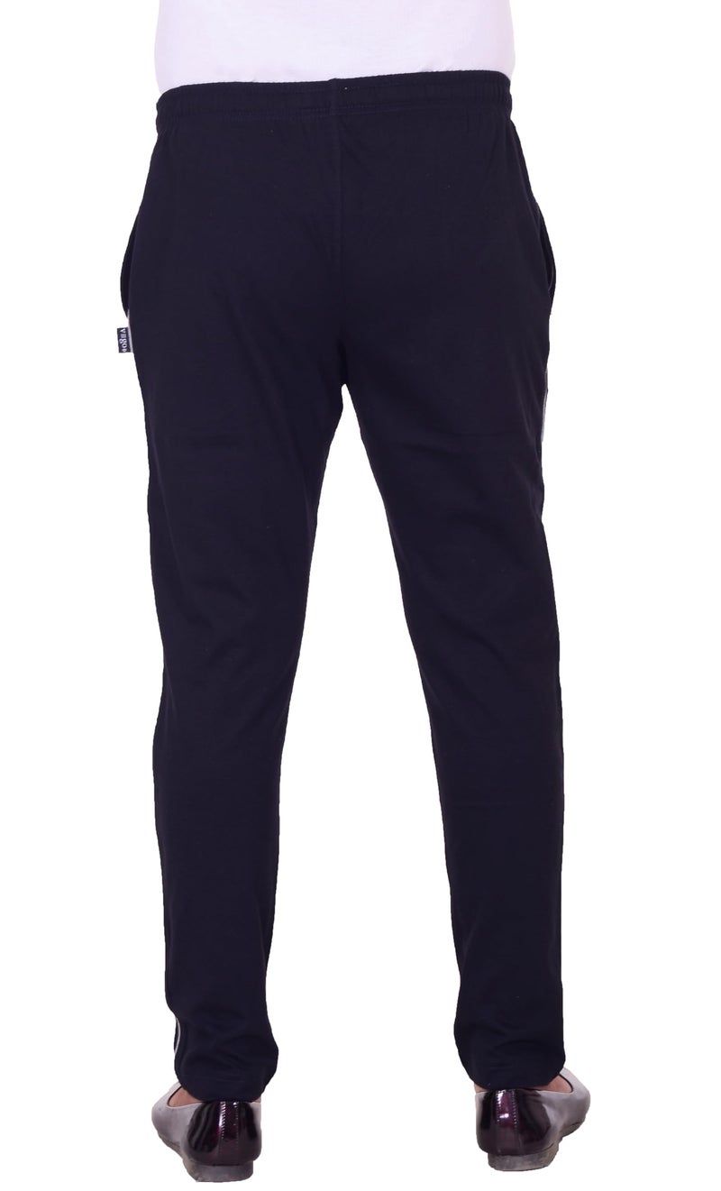 VEGO Men's Regular Fit Cotton High Rise Trackpants (VEGO-111-NAVY-M_Navy Blue_M) - Image 2
