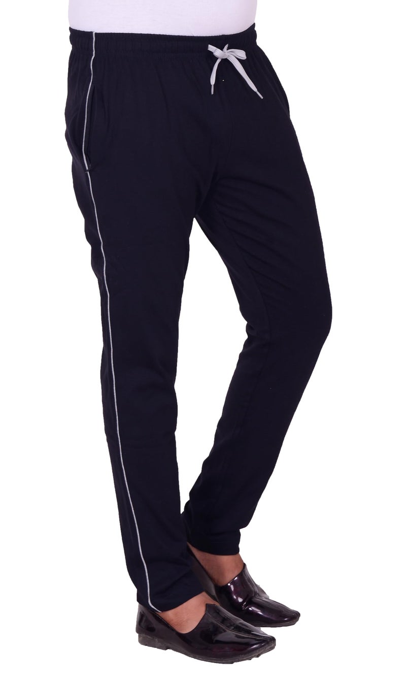 VEGO Men's Regular Fit Cotton High Rise Trackpants (VEGO-111-NAVY-M_Navy Blue_M) - Image 5