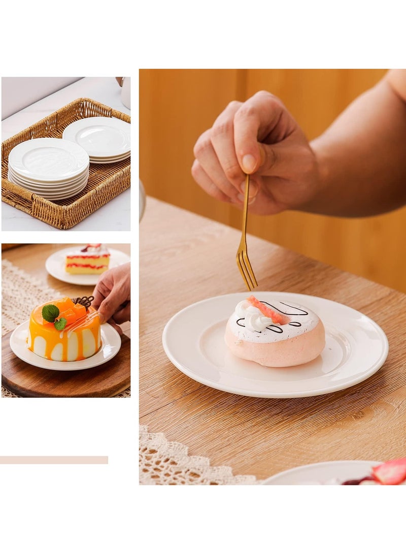 15 cm  Dinner Plates Classic White Porcelain Serving Dishes For Dessert Sauce And Appetizer Set Of 18 pcs - Image 2