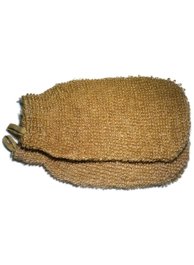JINS-Hung 2 Pieces(5.1×9.0 inches) Natural Vegetable Fiber Exfoliating Sisal Bath Spa Shower Scrubber Loofah Rub Glove Mitt Mitten - Great for Your Skin Care in The Bath - Anti - Image 5