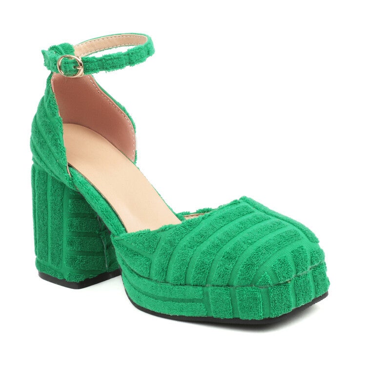 Water Platform High Heel Large Size Women'S Shoes Square Toe Hollow Sandals 2804 - Image 1