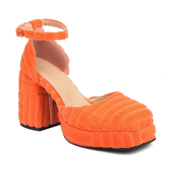 Water Platform High Heel Large Size Women'S Shoes Square Toe Hollow Sandals 2804 - Image 5