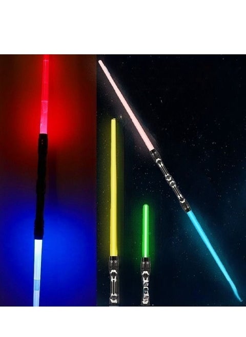2Pcs Laser Sword Star Wars Flash Light Stick Boy Wars Lightsaber Retractable Sword Light Toys