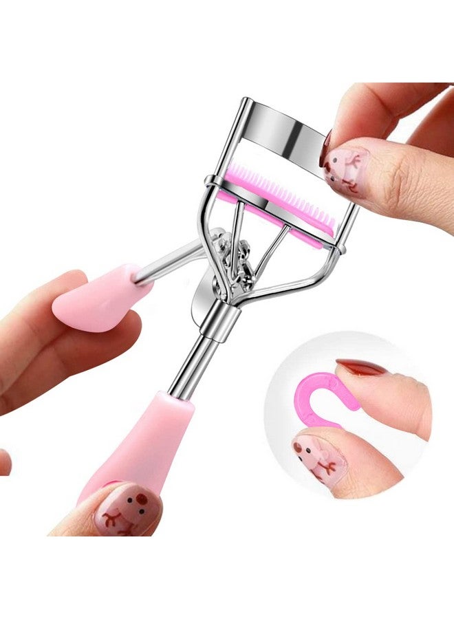 Pinkiou Eyelash Curler Stainless Steel With Brush Mascara Muffle False Eyelashes Accessory Best Professional Tool For Lashes Curls Pinkiou - Image 5
