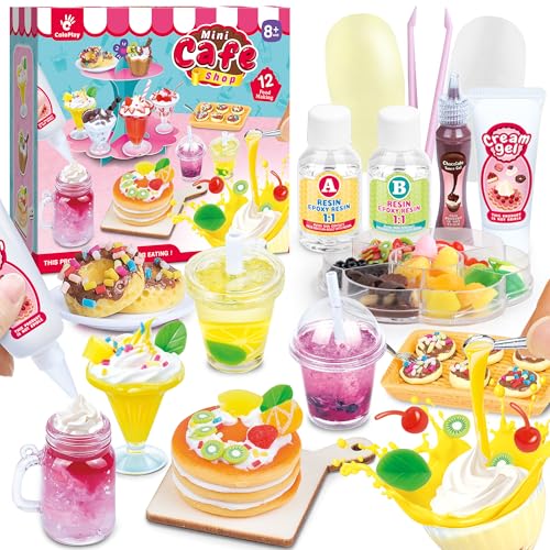 ColoPlay 12 Making Miniature Food Toys Set DIY Resin Play NOT Edible Kitchen Mini Pretend Play Food Set for Kids Age 813 Birthday for Girls 8 9 10 Make Your Food - Image 1