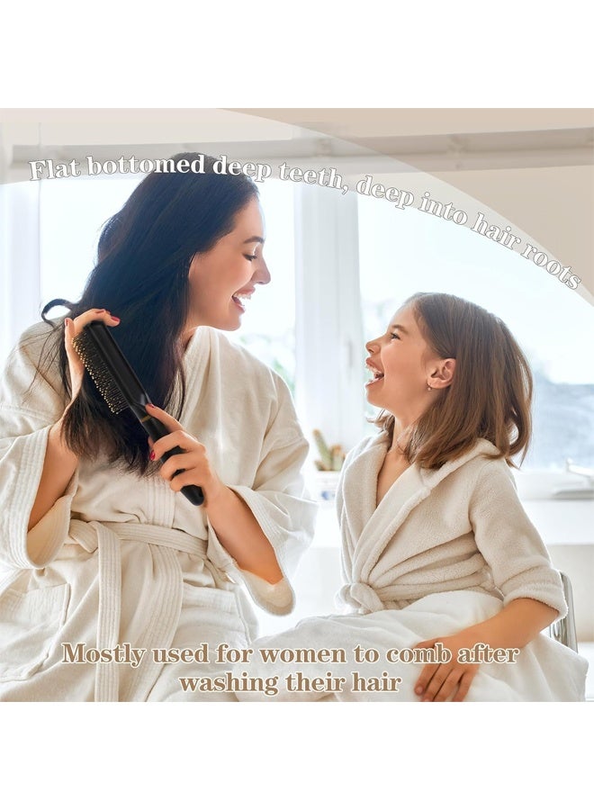 DUNISO 2 Pcs Round Hair Brush, Radial Vent Hairbrush, Curling Brush, Flat-bottomed Comb, Hair Styling Tools, Anti Static Massage Oval Hair Brush Comb for Wet Or Dry Hair's Detangle Styling Brus  - Image 2