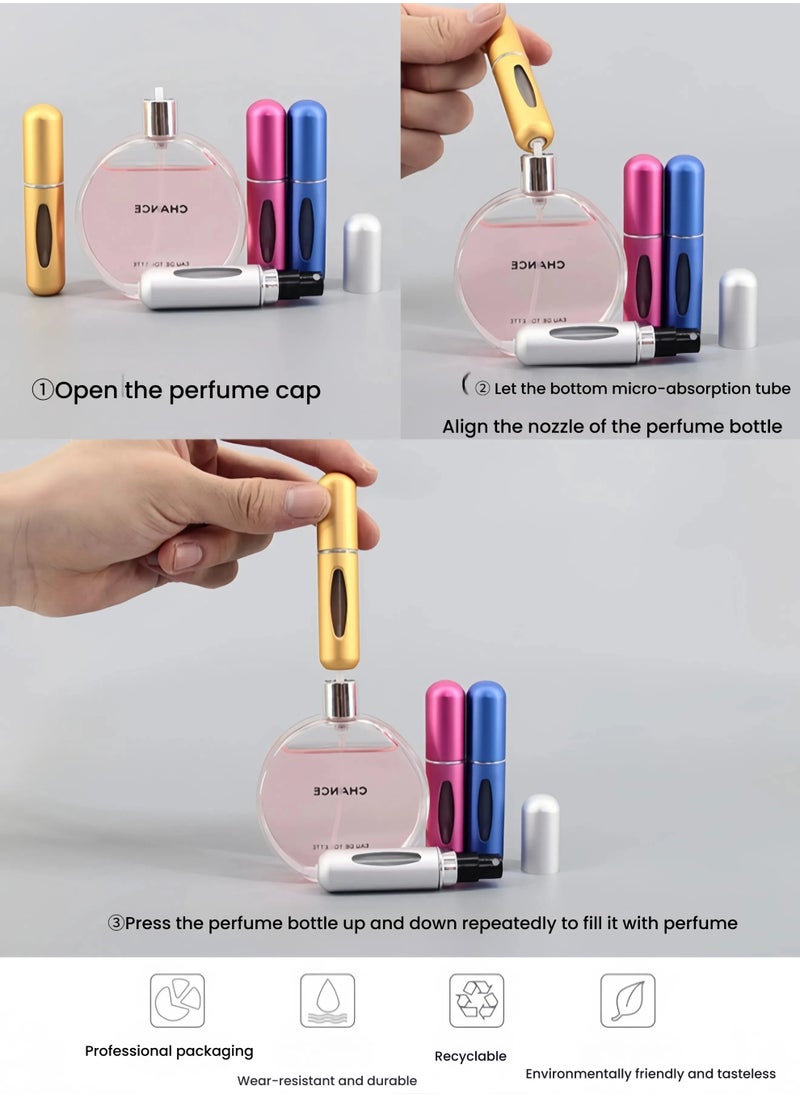 5-Piece Refillable Perfume Atomizer Bottle Set 5ml