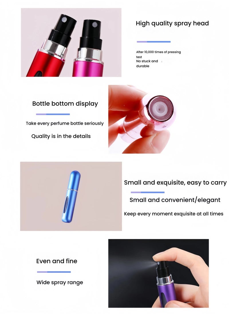5-Piece Refillable Perfume Atomizer Bottle Set 5ml