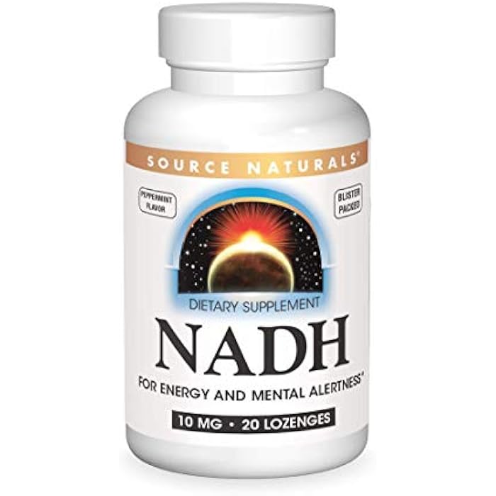 Source Naturals NADH 10mg, Boost Energy and Mental Alertness - 20 Lozenges - Image 1