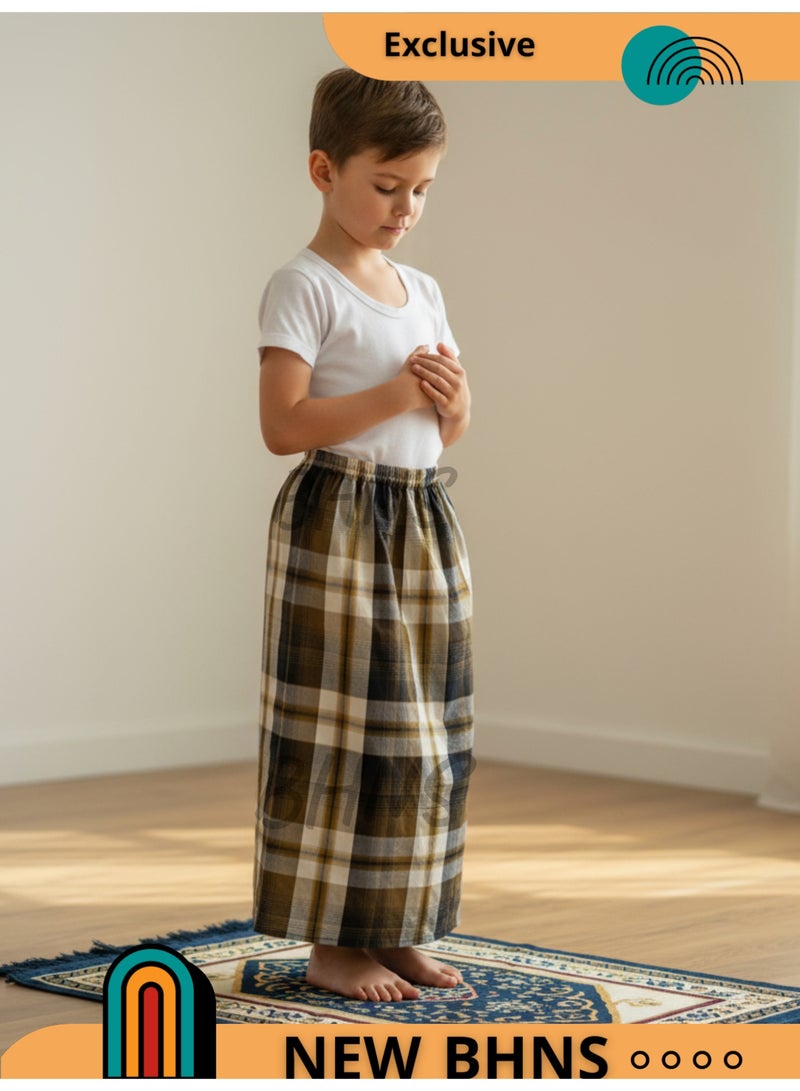 بهنس فوطة ولادي وزرة مطاط  للاولاد وزرة صيفي مريحة جدا وباردة لاطفال وزار ولادي معوز صارون فوطة اولاد صاروم اسباعية ولادية مناسب للمنزل والنوم واوقات الصلاة - Image 1