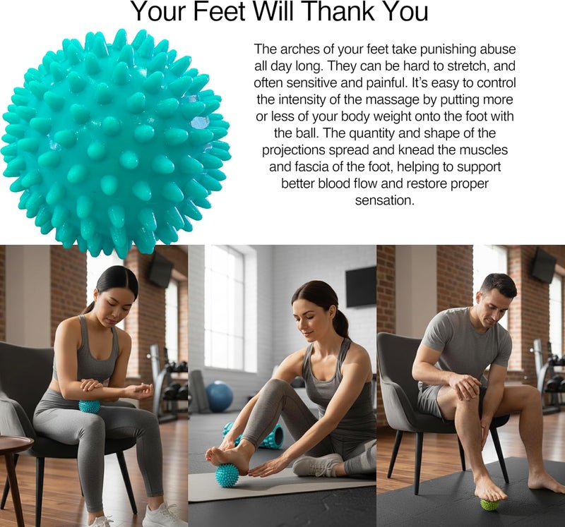 321 STRONG 5 in 1 Foam Roller Set with Hollow Core Deep Tissue Massager, Muscle Roller Stick, Stretching Strap, Spikey Plantar Fasciitis Ball, and Carry Bag, with 4K eBook - Image 5