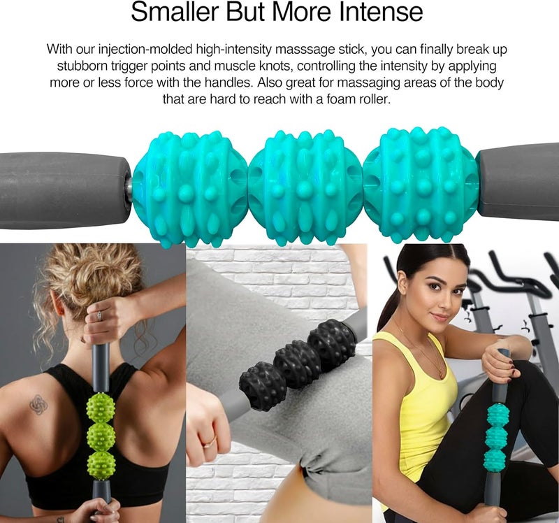 321 STRONG 5 in 1 Foam Roller Set with Hollow Core Deep Tissue Massager, Muscle Roller Stick, Stretching Strap, Spikey Plantar Fasciitis Ball, and Carry Bag, with 4K eBook - Image 3