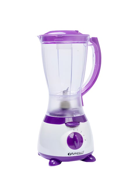 Multi-Functional Electric Blender 400W - 1.5L with 2 Grinders & 4 Speeds - Purple
