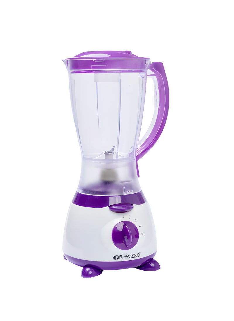 Multi-Functional Electric Blender 400W - 1.5L with 2 Grinders & 4 Speeds - Purple