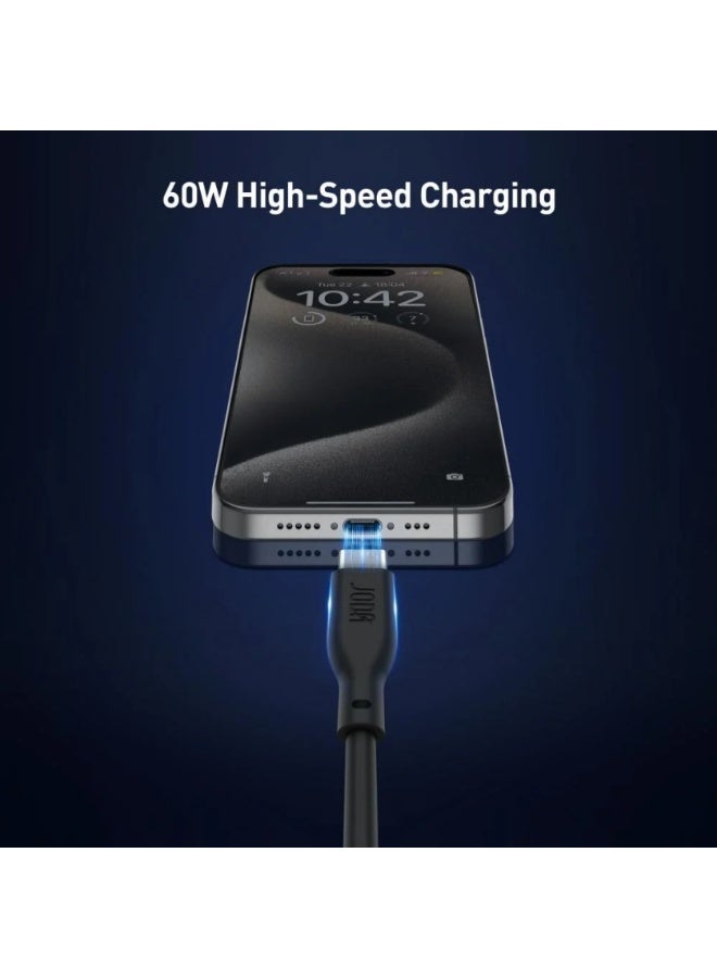 جودا بكج JODA اثنين في واحد شاحن جداري بقوة 20 واط بي دي + سلك تايب سي الى تايب سي بقوة 60 واط اسود - Image 5