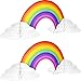 WILLBOND 2 Pieces Rainbow Honeycomb Paper Centerpiece Rainbow Party Table Decoration Cloud No Crease Converting Centerpieces for Tables Christmas Birthday Party - Image 3