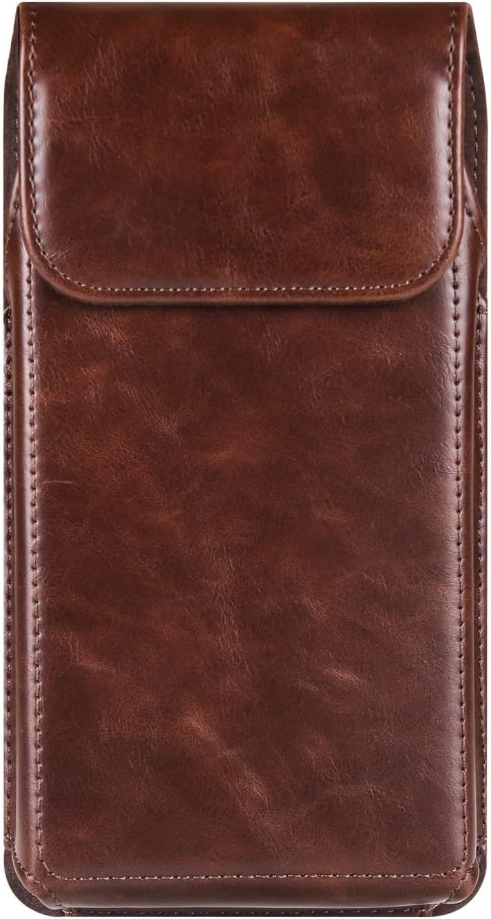 Phone Holster Leather Universel Cell Phone Pouch with Belt Clip Holster Case Compatible with Motorola Moto G Stylus 5G,Defy (2021),G40 Fusion,G100,G60,Moto G Stylus 5G,7.2 inch Pouch Case Phone Bag Ca - Image 2