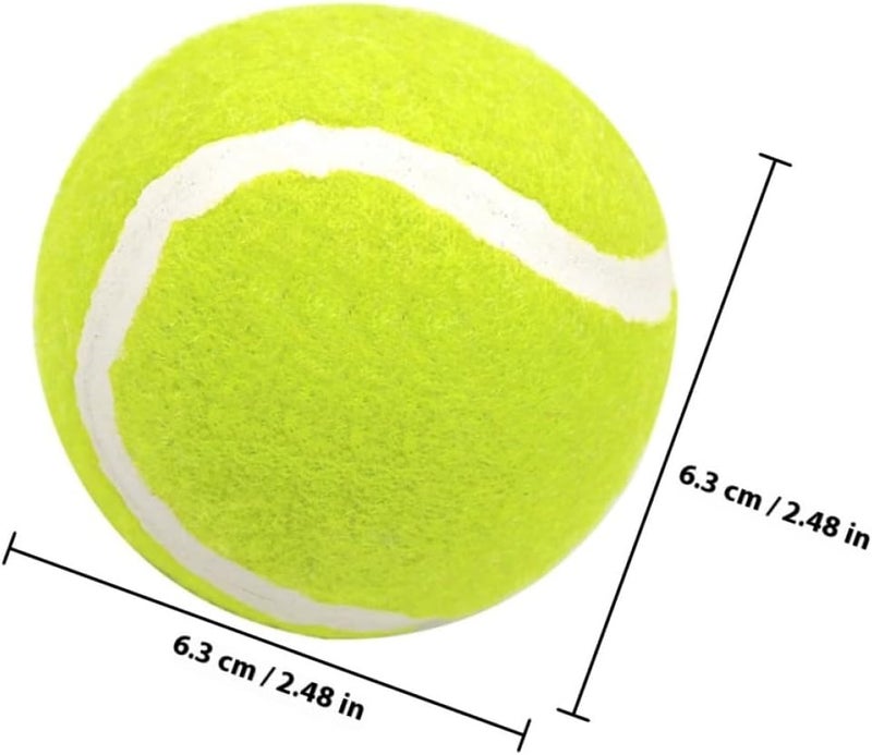 6pcs Dog Balls Set for Fetch and Training, High Elasticity Rubber Tennis Balls, Small Size, Multi-Color (Blue, Pink, Yellow), Interactive Outdoor Activity for Puppies and Dogs - Image 2