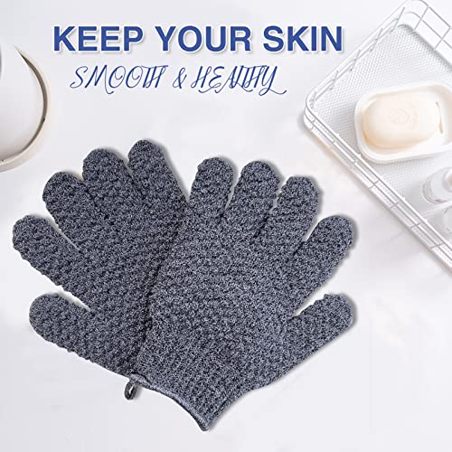 Yiclick Heavy Exfoliating Gloves, Exfoliating Body Scrubber for Bath Shower Exfoliation, Body Scrub Exfoliator for Dead Skin Remover, Exfoliate Sponge Loofah Washcloth Mitt Men Women - Image 2