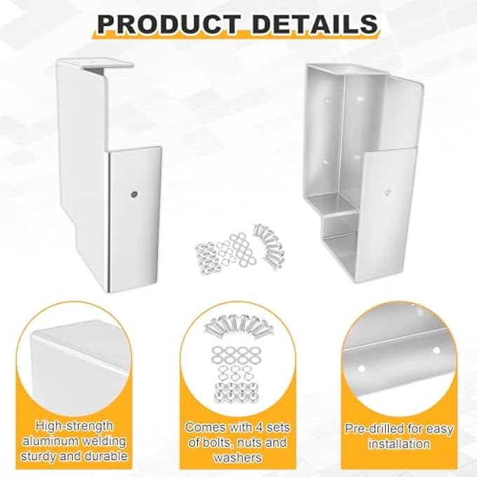 rayihni 2pcs Dunnage & Wood Rack Holder Set 20x15 Lightweight Aluminum Dunnage Racks Fits Most Trailers Gooseneck/Flatbed/stepdeck Compatible Heavy Duty - Image 3