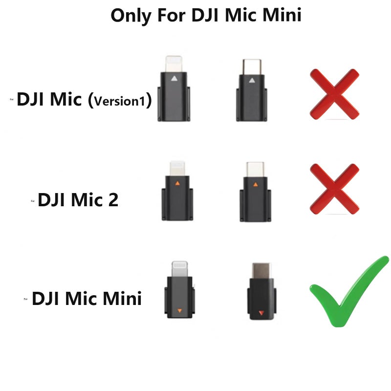 Fraternize for DJI Mic Mini Original Mobile Phone Adapter for iPhone 14 13 12 11 XS Max 8 Smartphone/PC/Mac Connector Accessories for DJI Mic Mini,(Not Compatible with DJI Mic 2/Mic) - Image 3
